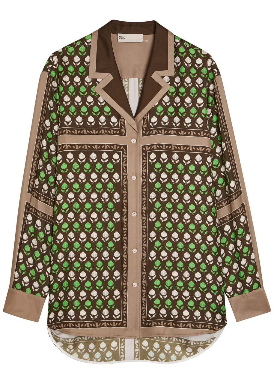 Tory Burch Printed Silk Shirt - 1