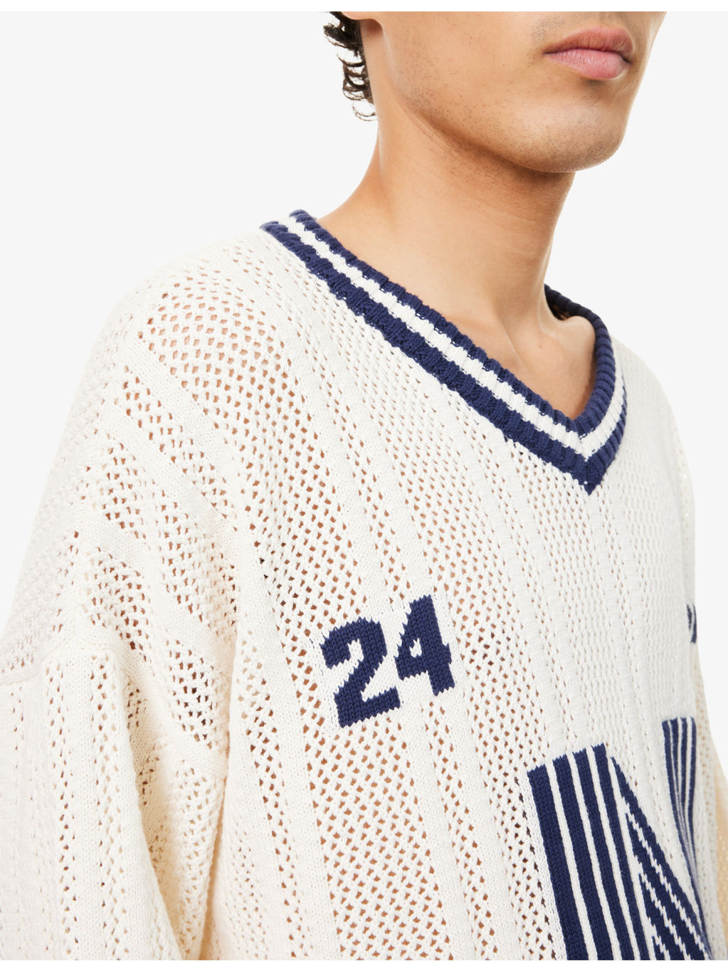 Football Semi-Sheer Knitted Top - 5