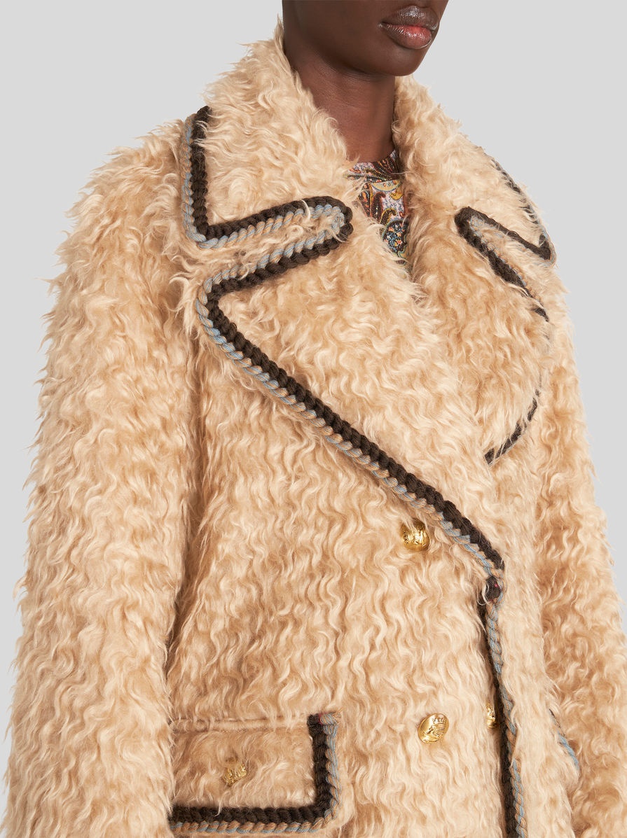 LONG COAT WITH WORKED EDGING - 2