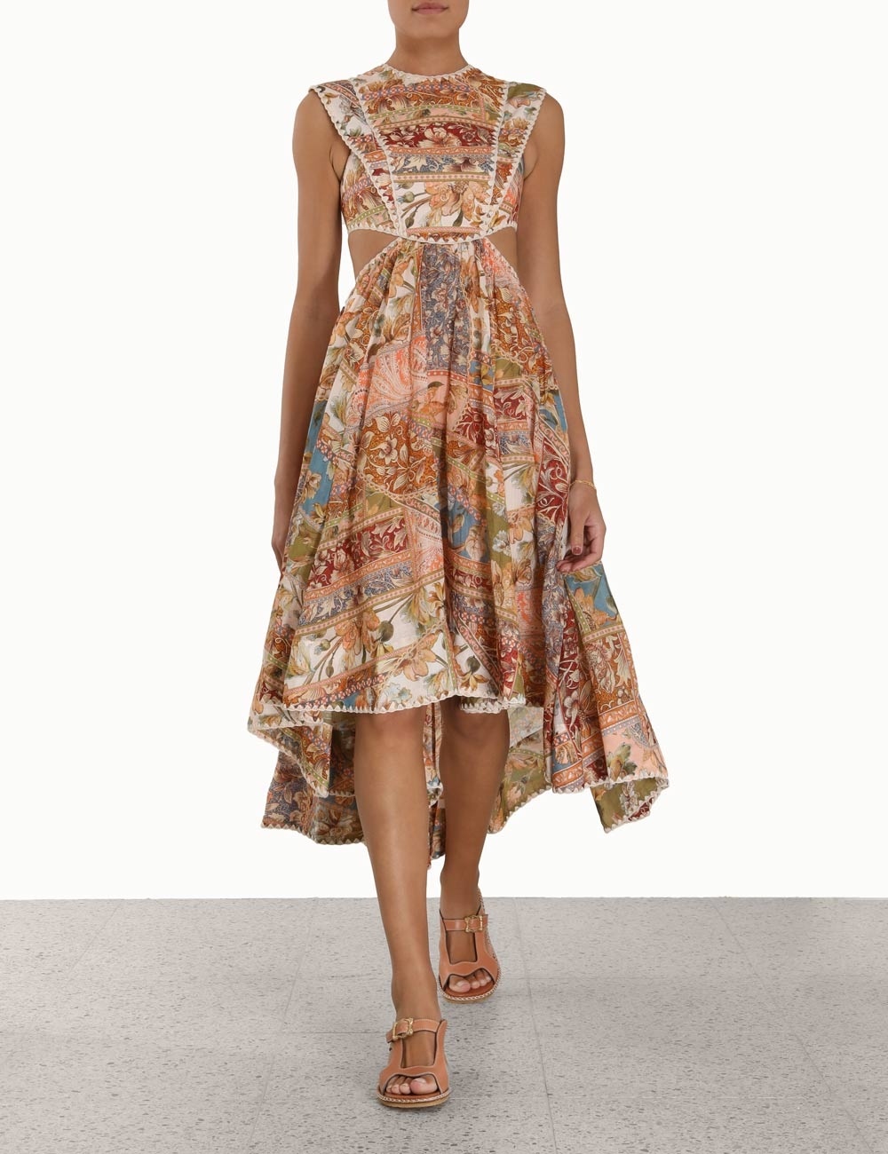 CHINTZ ASYMMETRIC DRESS - 2