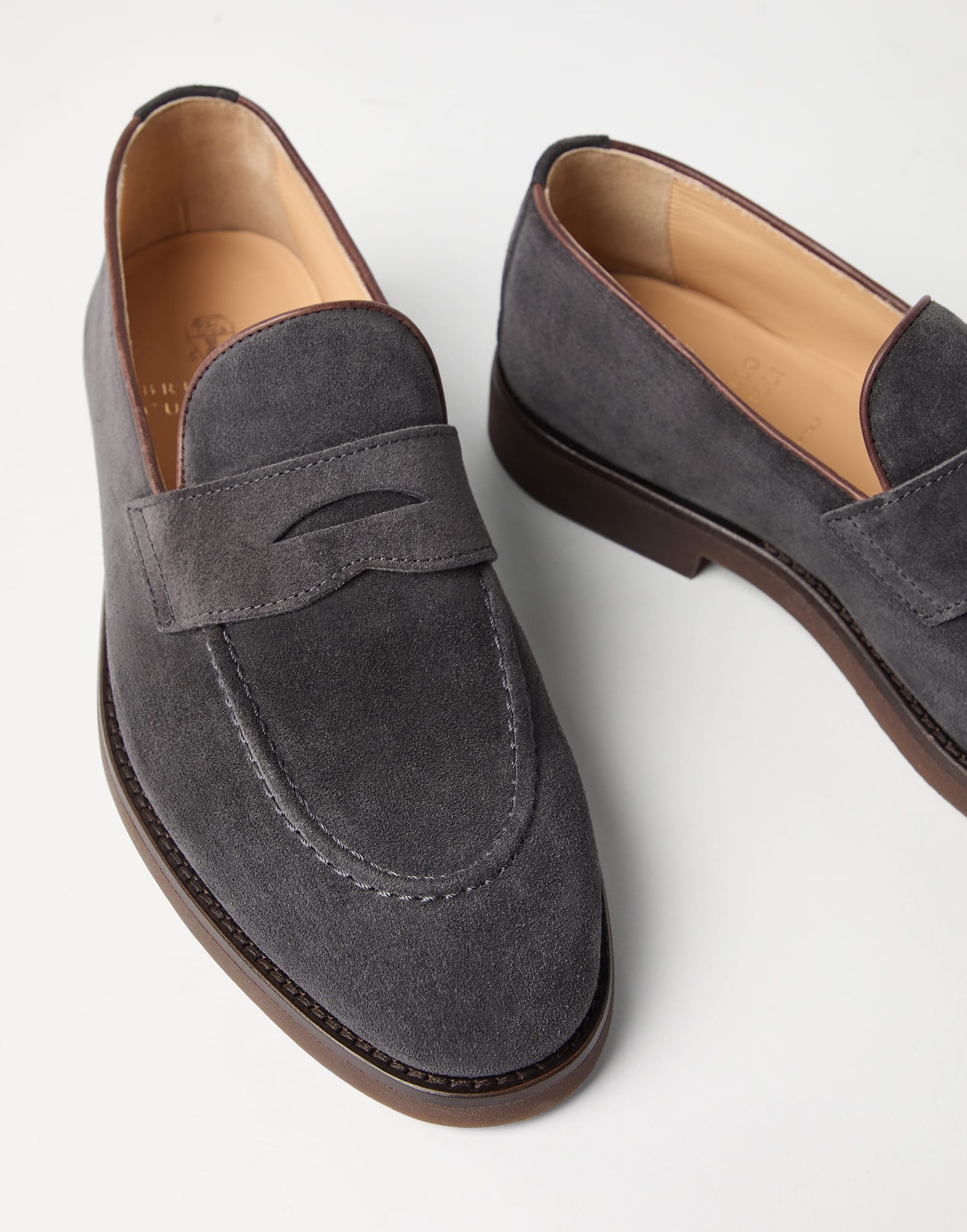 Washed suede penny loafers - 3