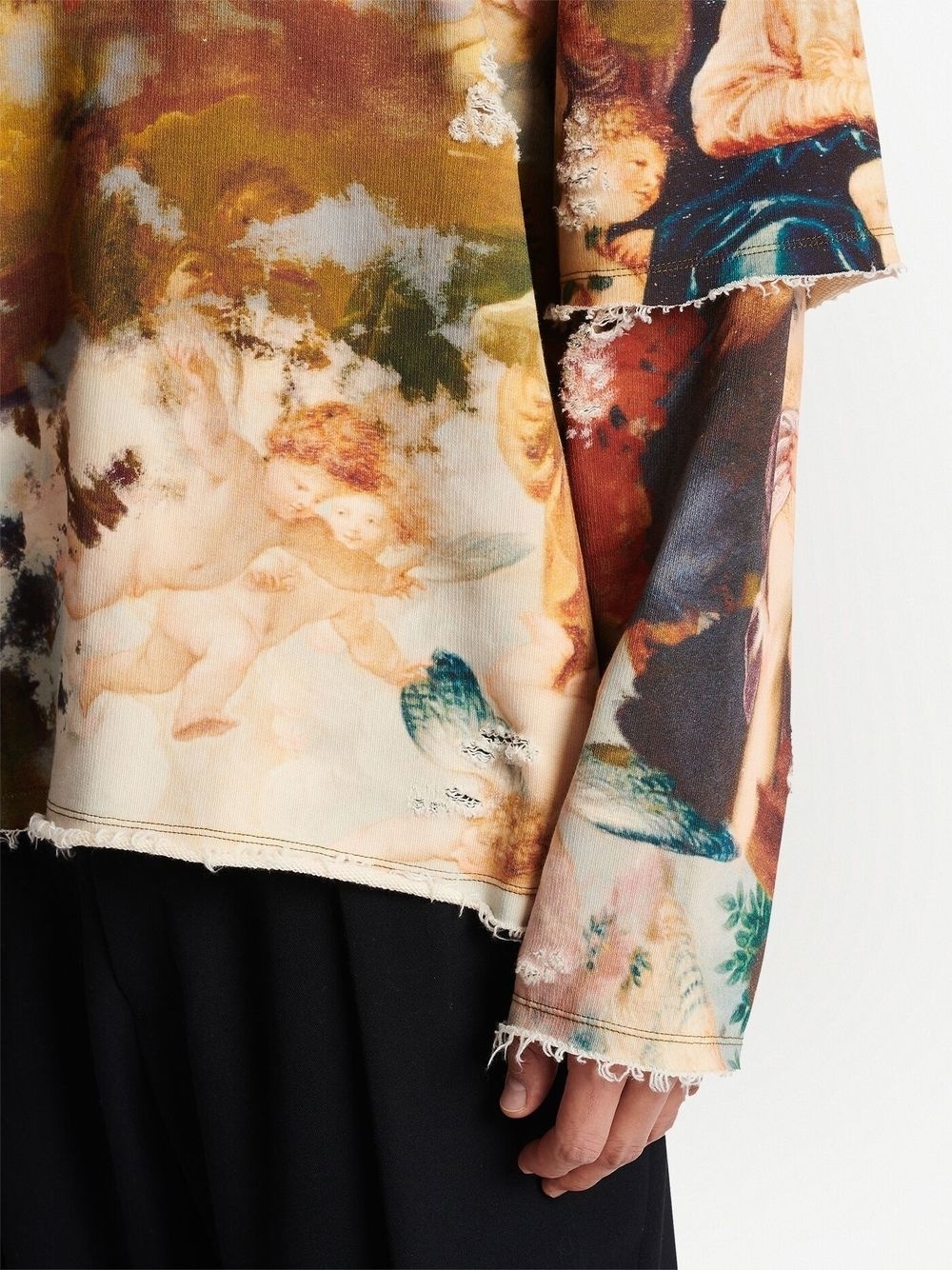 paint-print long-sleeved top - 6