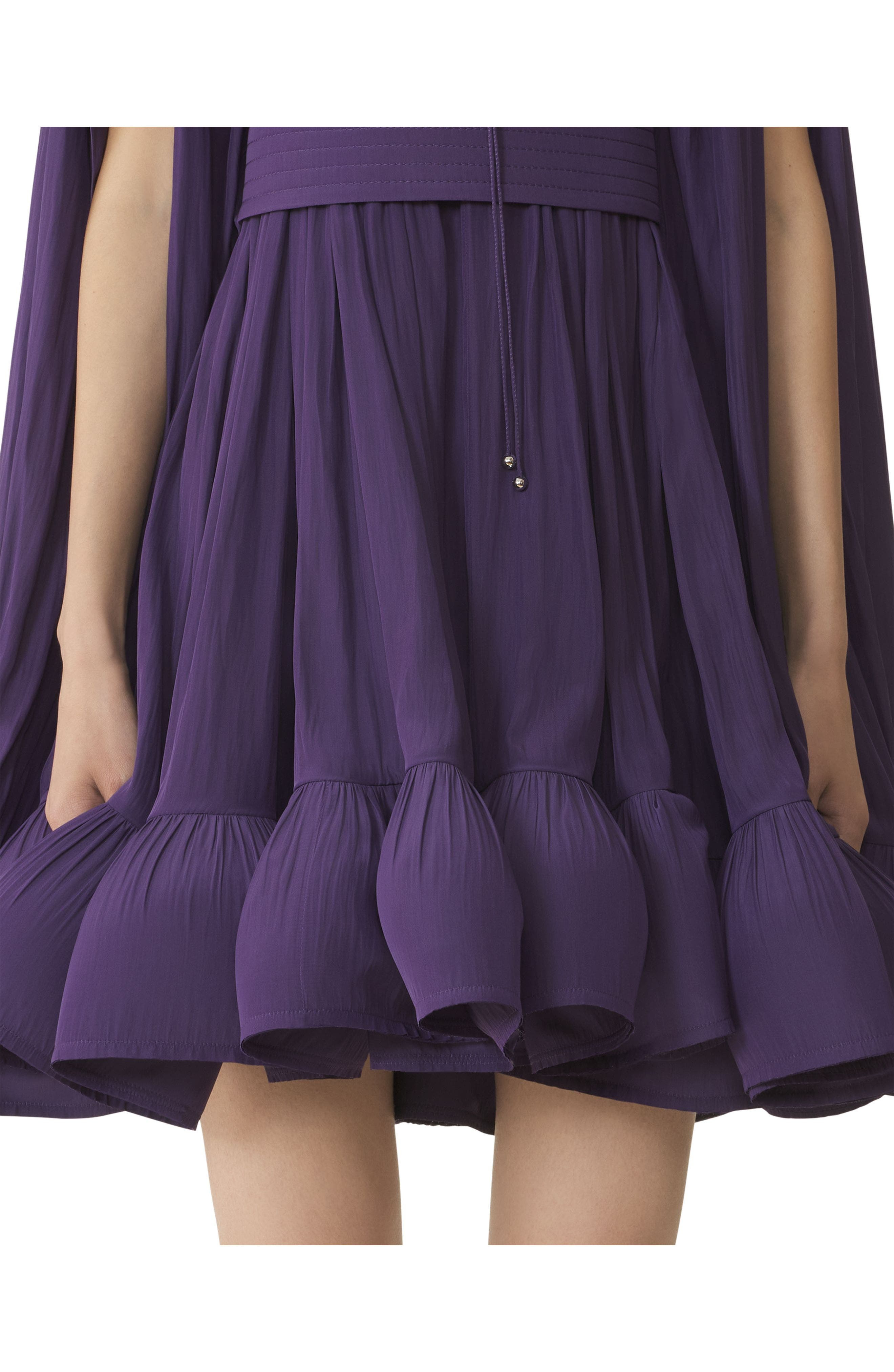 Lanvin Short Charmeuse Dress in Raisin at Nordstrom - 6