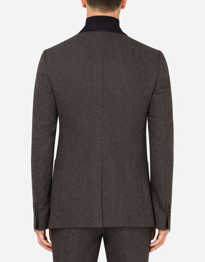 Dolce & Gabbana Wool-blend Portofino jacket with pencil stripe outlook