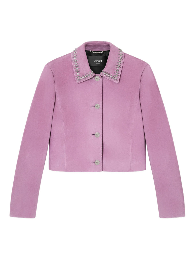 Versace Embellished Suede Jacket 1