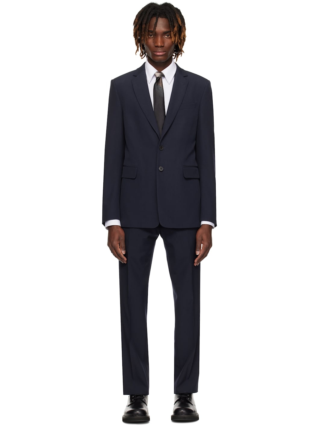 Navy Slim Fit Suit - 1