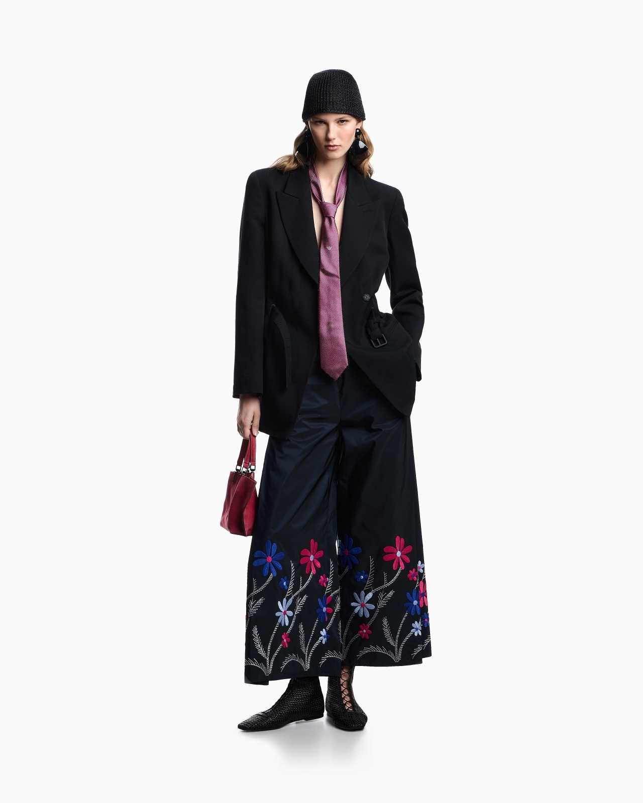 LINEN-BLEND BLAZER WITH BELT - 2