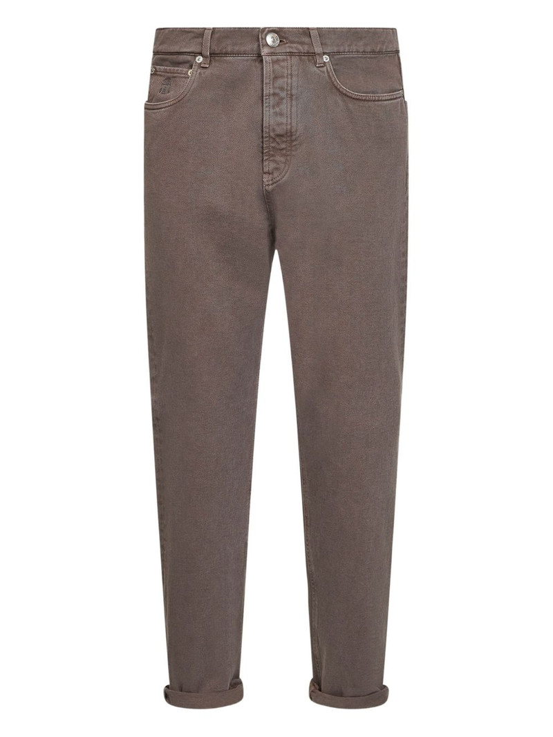 logo-patch five-pocket jeans 1