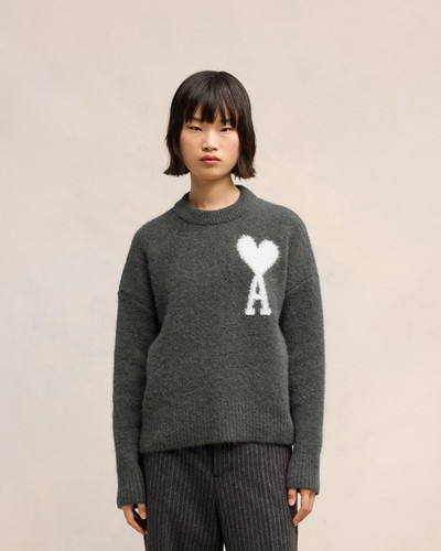 AMI Paris OFF-WHITE AMI DE COEUR CREW NECK SWEATER outlook