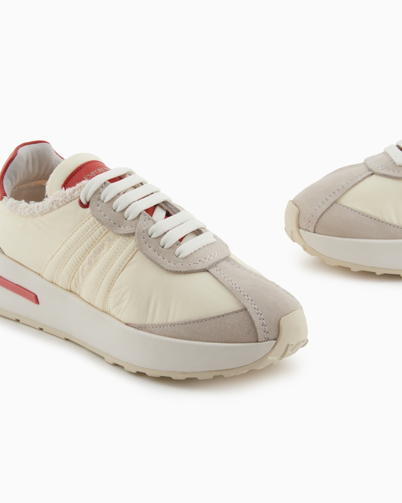 NYLON SNEAKERS WITH SUEDE DETAILS - 5