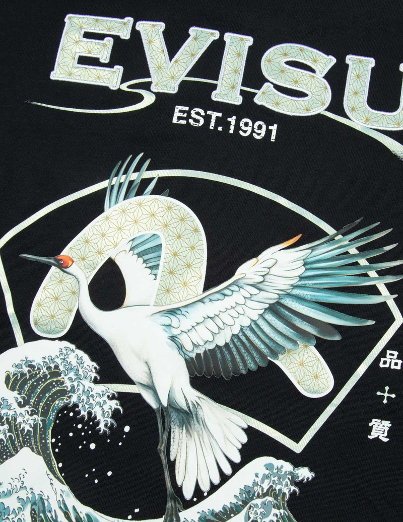 SEAGULL AND LOGO PRINT RELAX FIT T-SHIRT 7