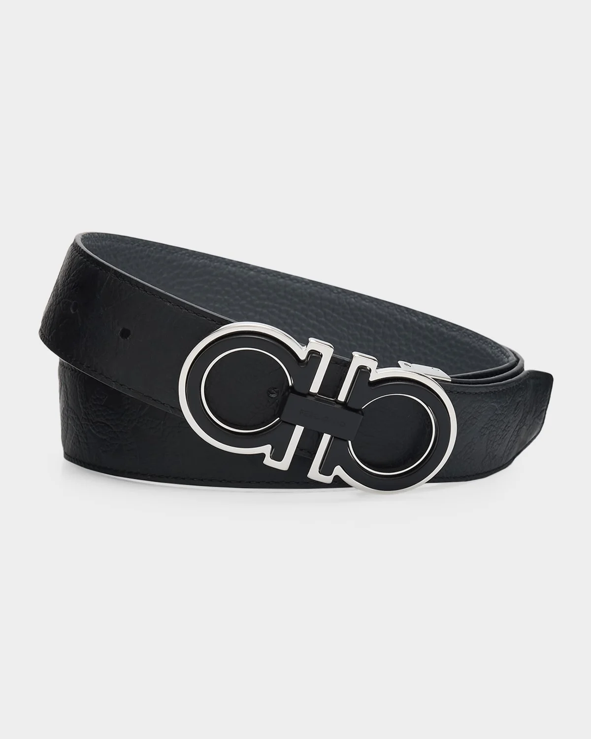 Men's Double Adjustable Leather Belt - 1
