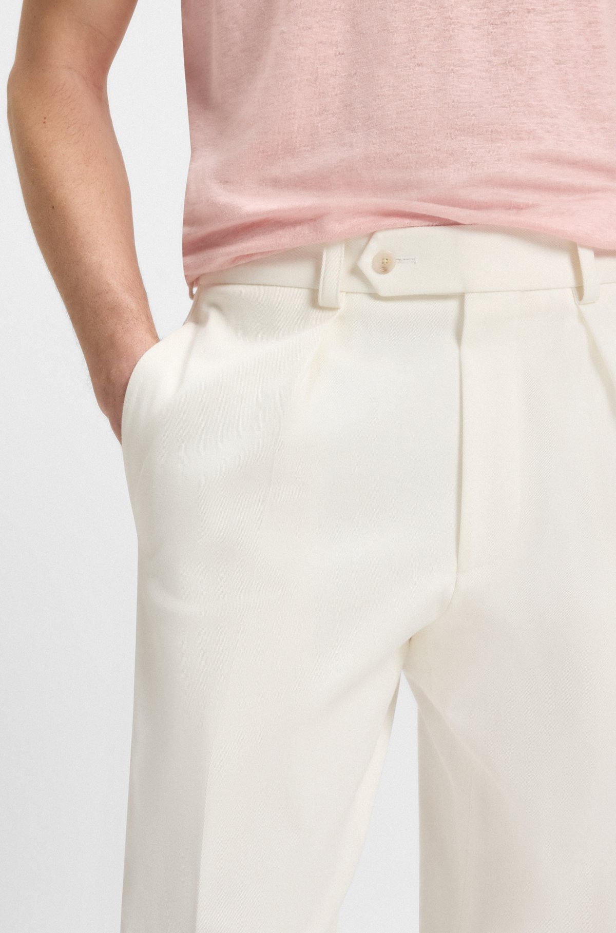 BECKHAM X BOSS TROUSERS IN STRETCH COTTON - 5