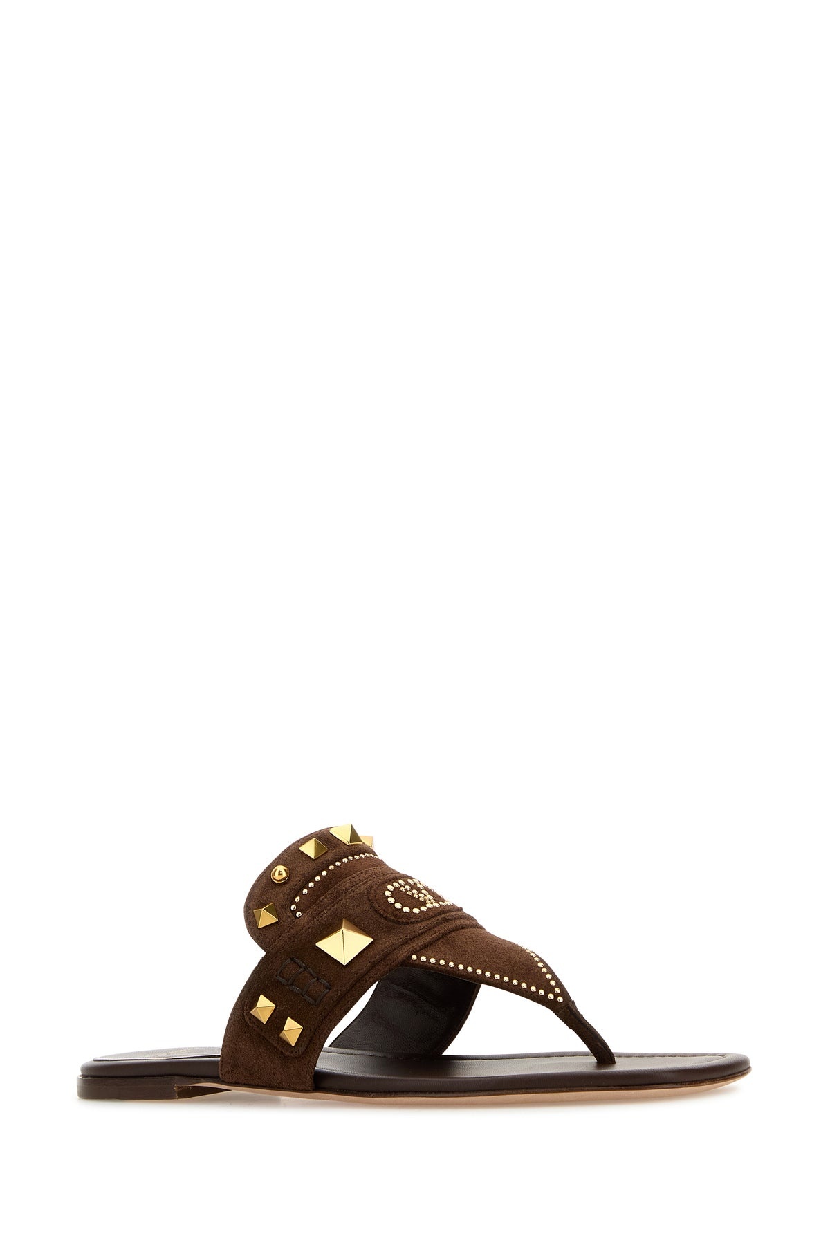 Brown suede Plaster Caster thong slippers - 2
