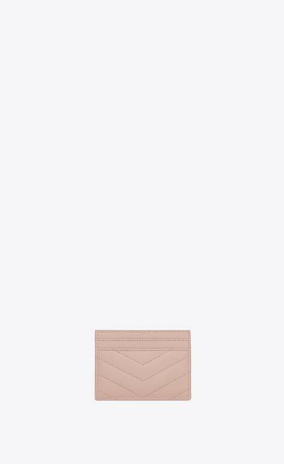 SAINT LAURENT cassandre saint laurent matelassé card case in grain de poudre embossed leather outlook