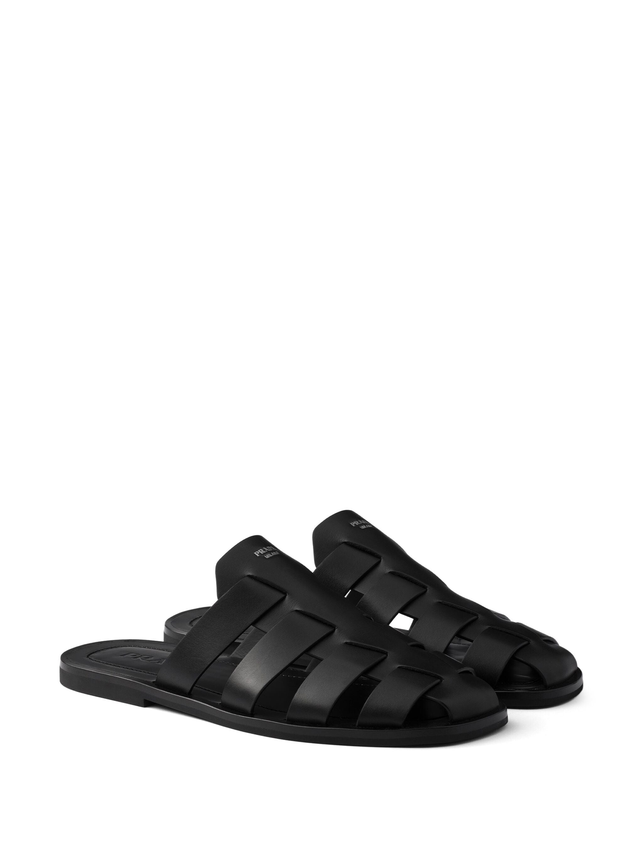 Leather Fisherman Mules - 6