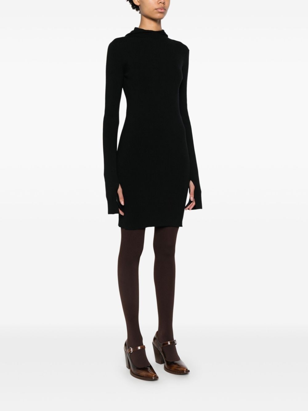ribbed-knit mini dress - 3