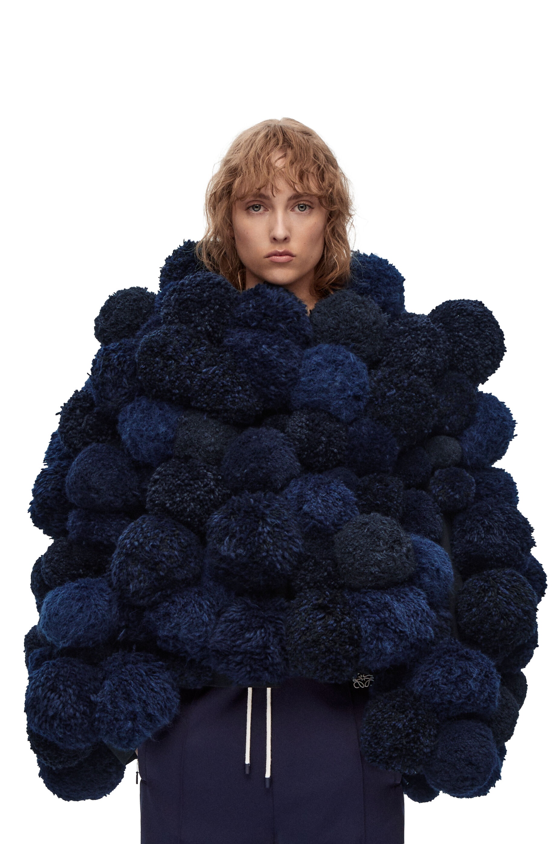 Pom pom jacket in wool and alpaca - 3