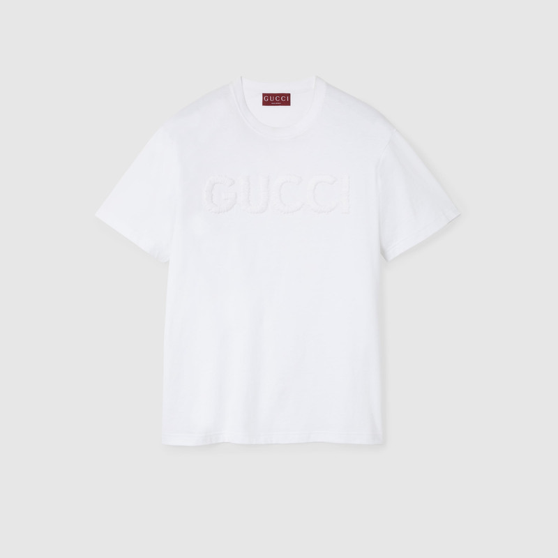 Embroidered cotton jersey T-shirt 1