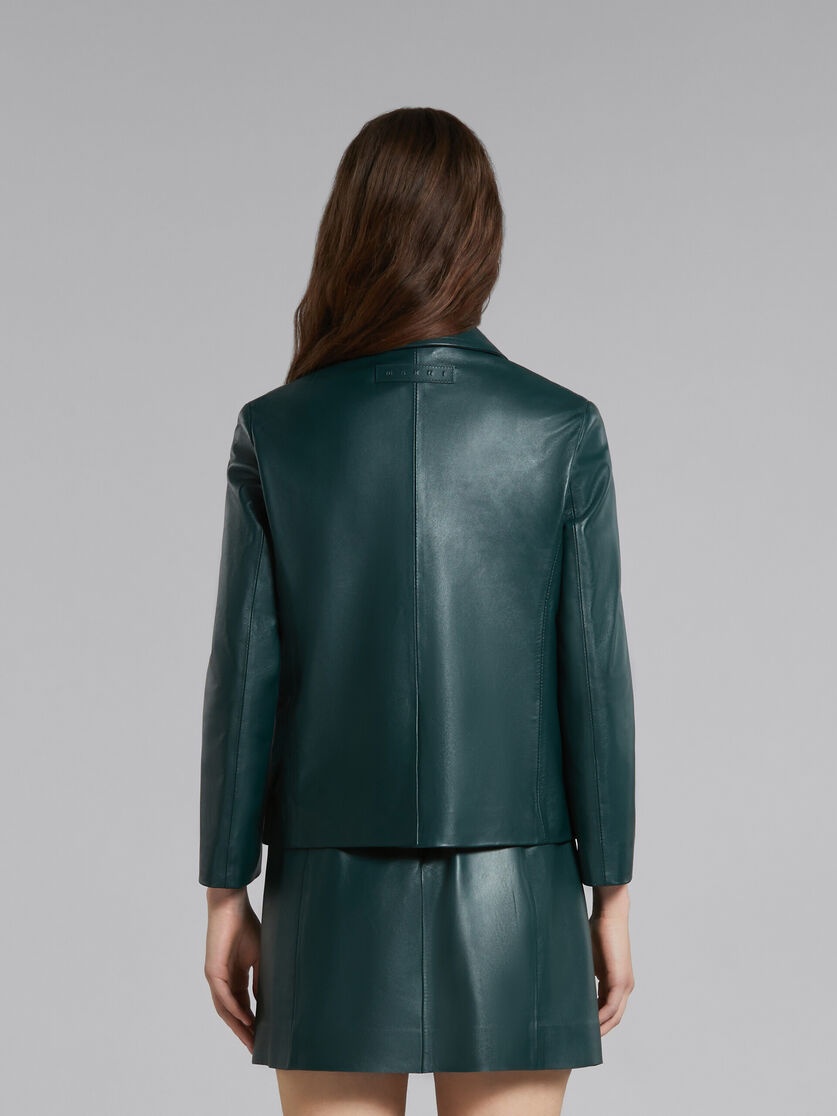 GREEN LEATHER JACKET - 3