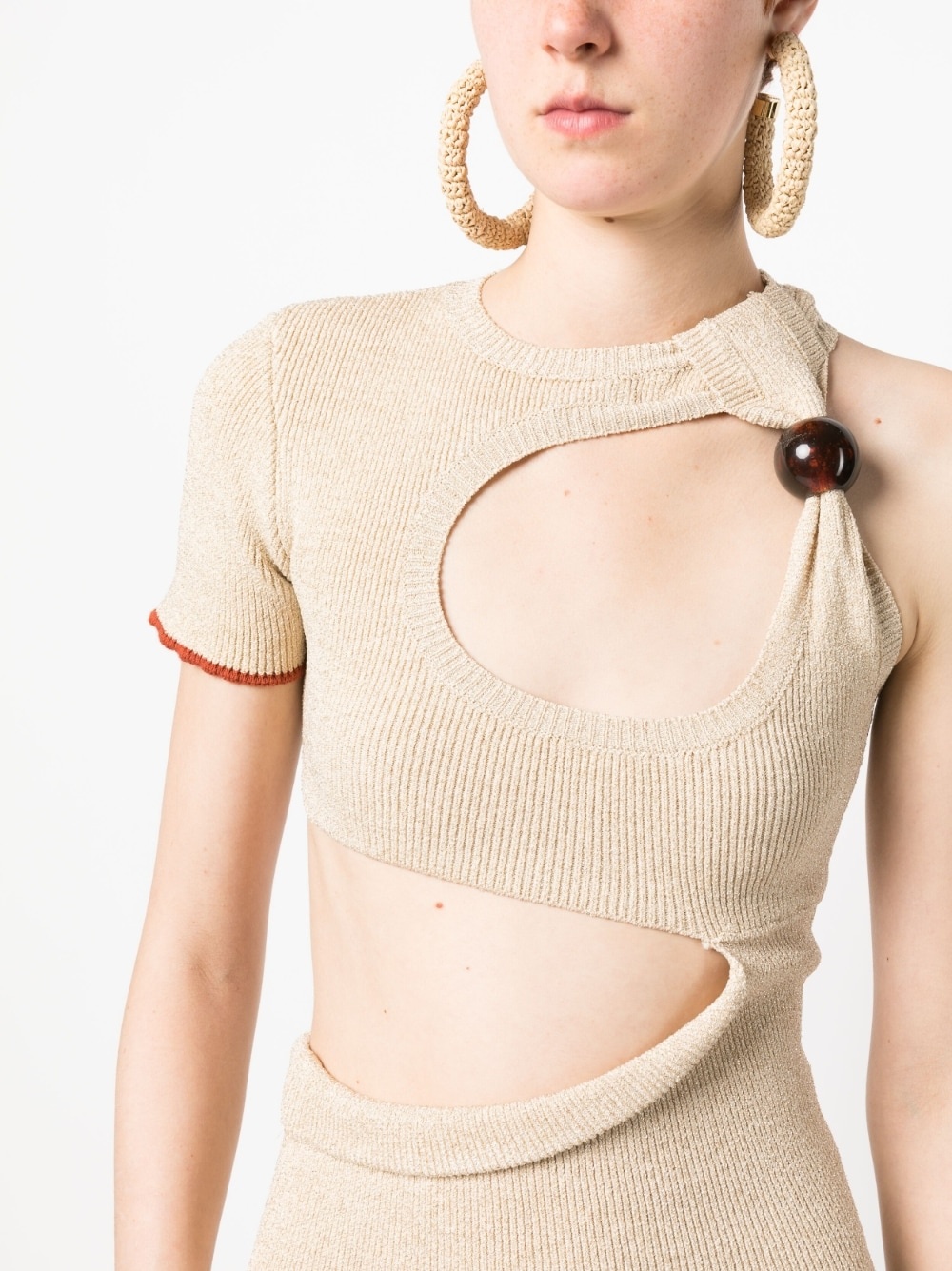 La Robe Brilho lurex-knit minidress - 5