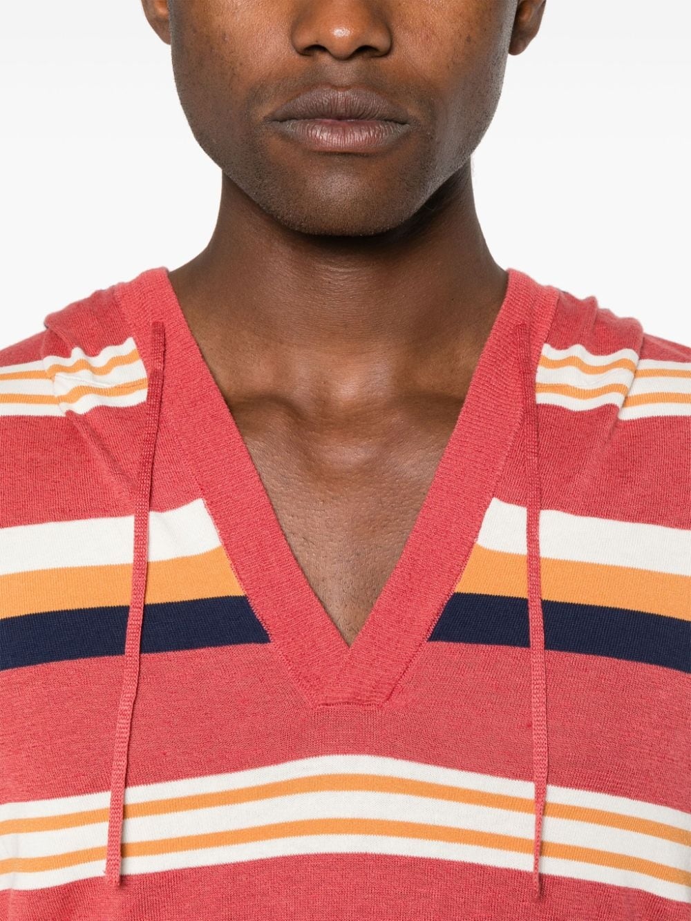 striped hooded jumper - 5