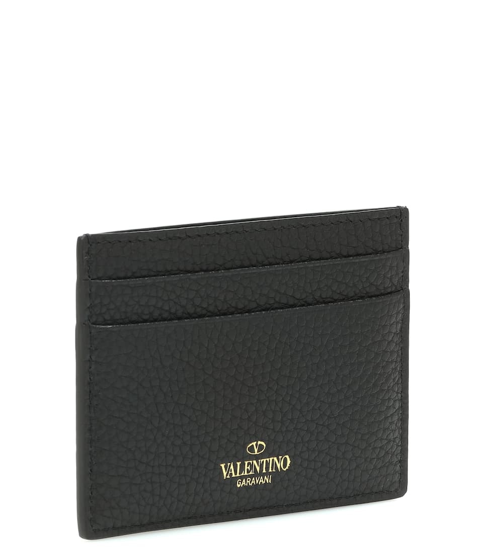 Valentino Garavani Rockstud leather card holder - 3