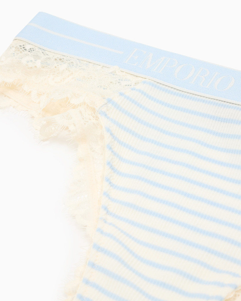 EMPORIO ARMANI ASV RIBBED RECYCLED-JERSEY BRAZILIAN BRIEFS outlook