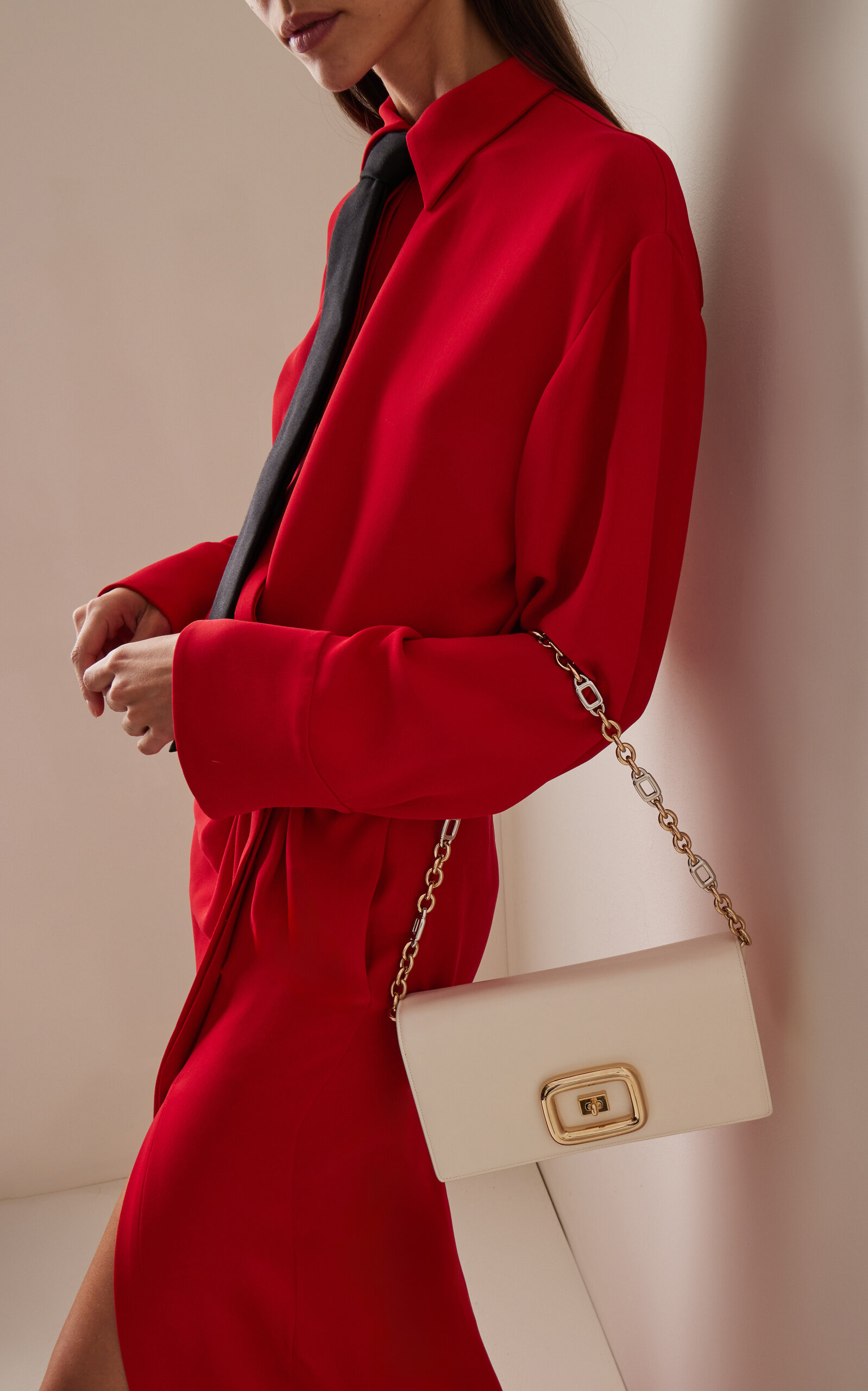 Viv' Choc Chain Leather Bag white - 2