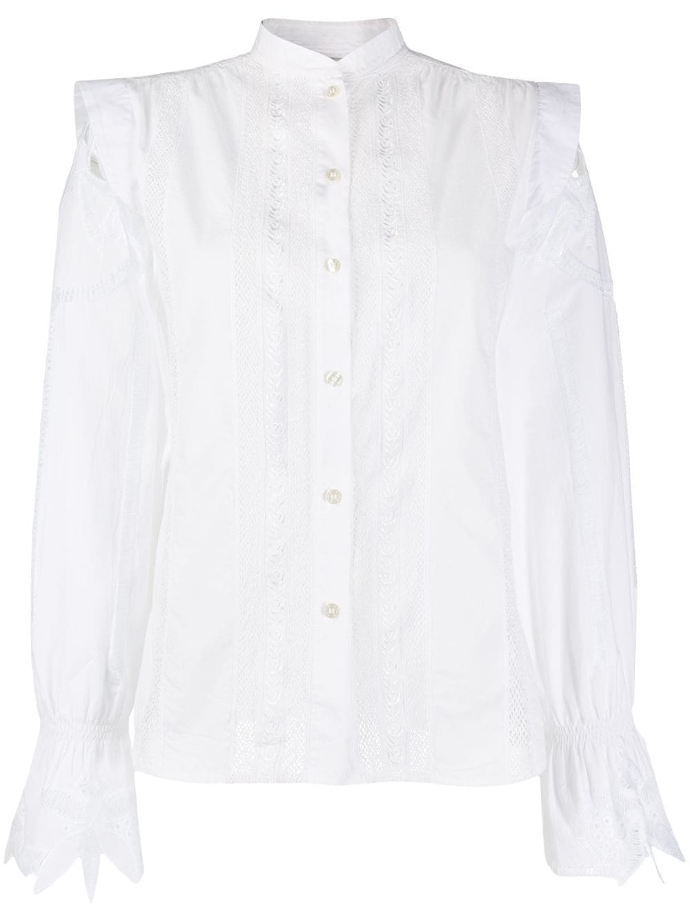 perforated-panel shirt - 1