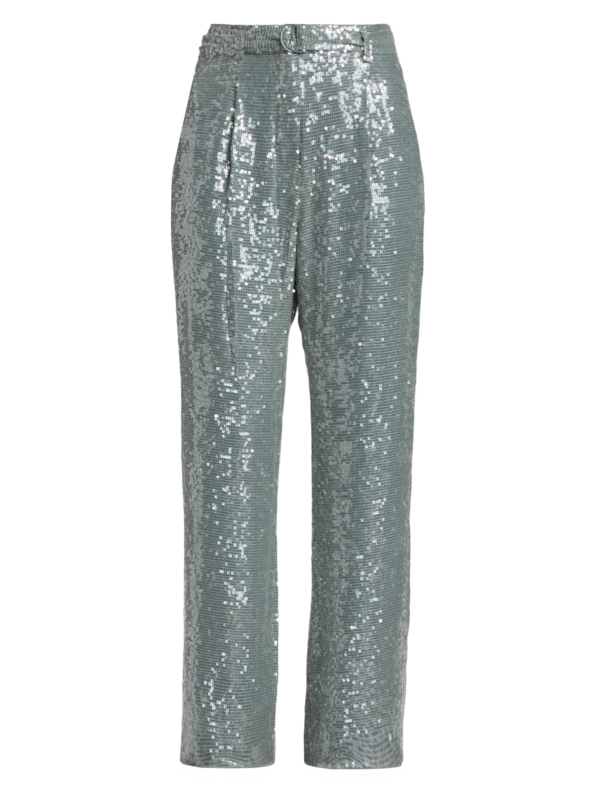 Women's Re-Edition Sequined D-Ring Belted Pants - Steel Blue - 1