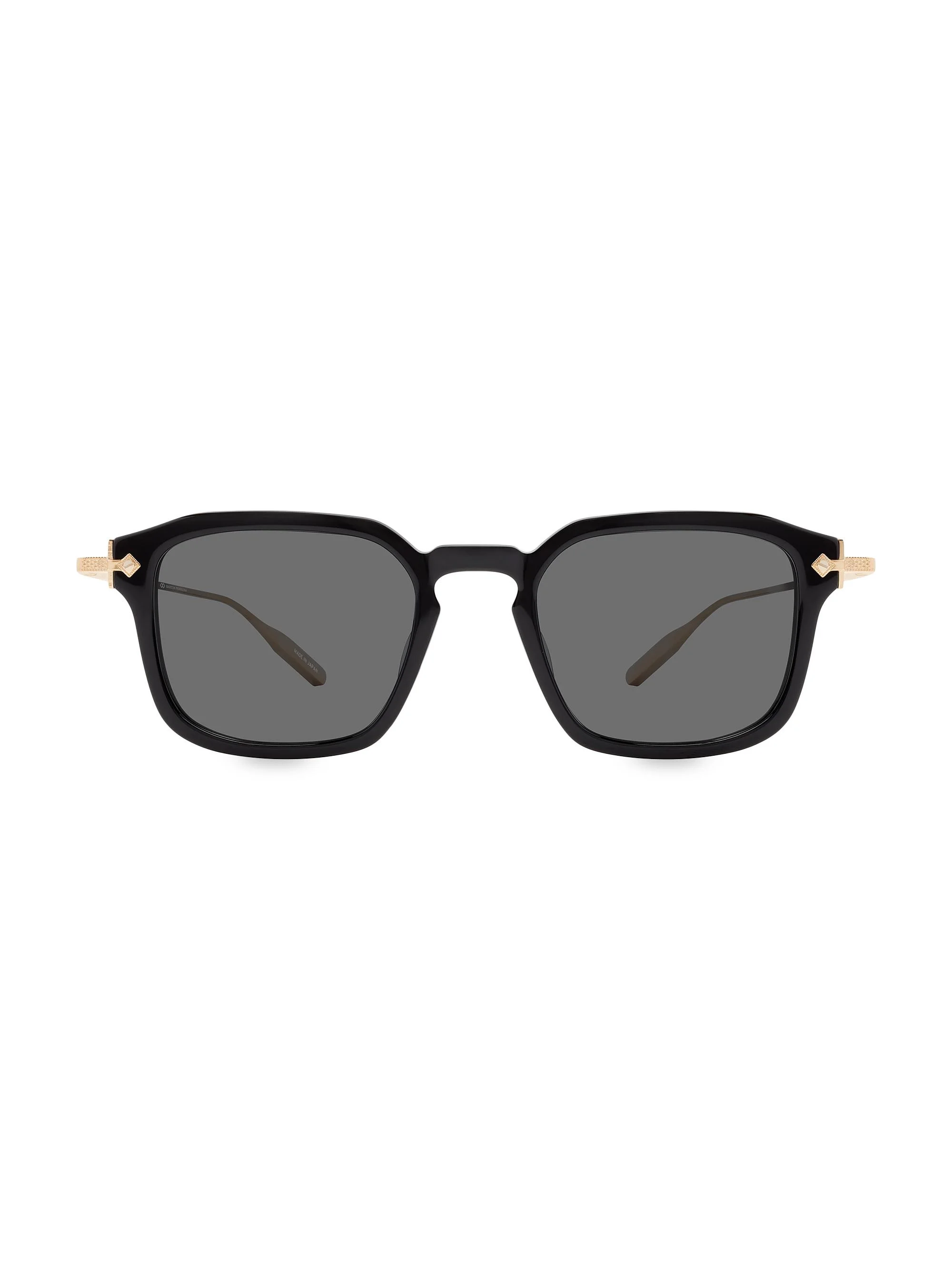 Men's Nolan 49MM Rectangular Sunglasses - Gold Black - 1