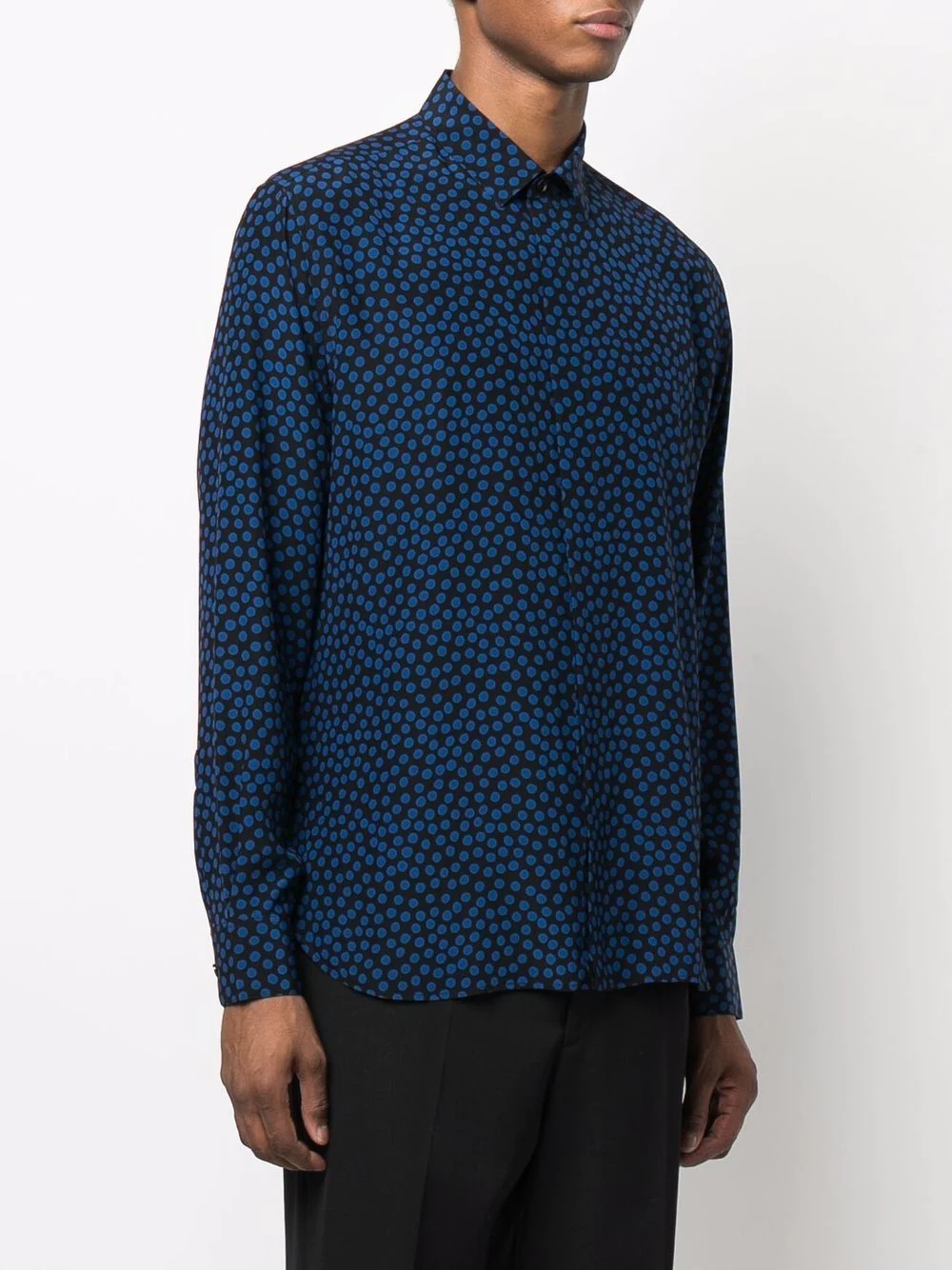 polka dot-print silk shirt - 3