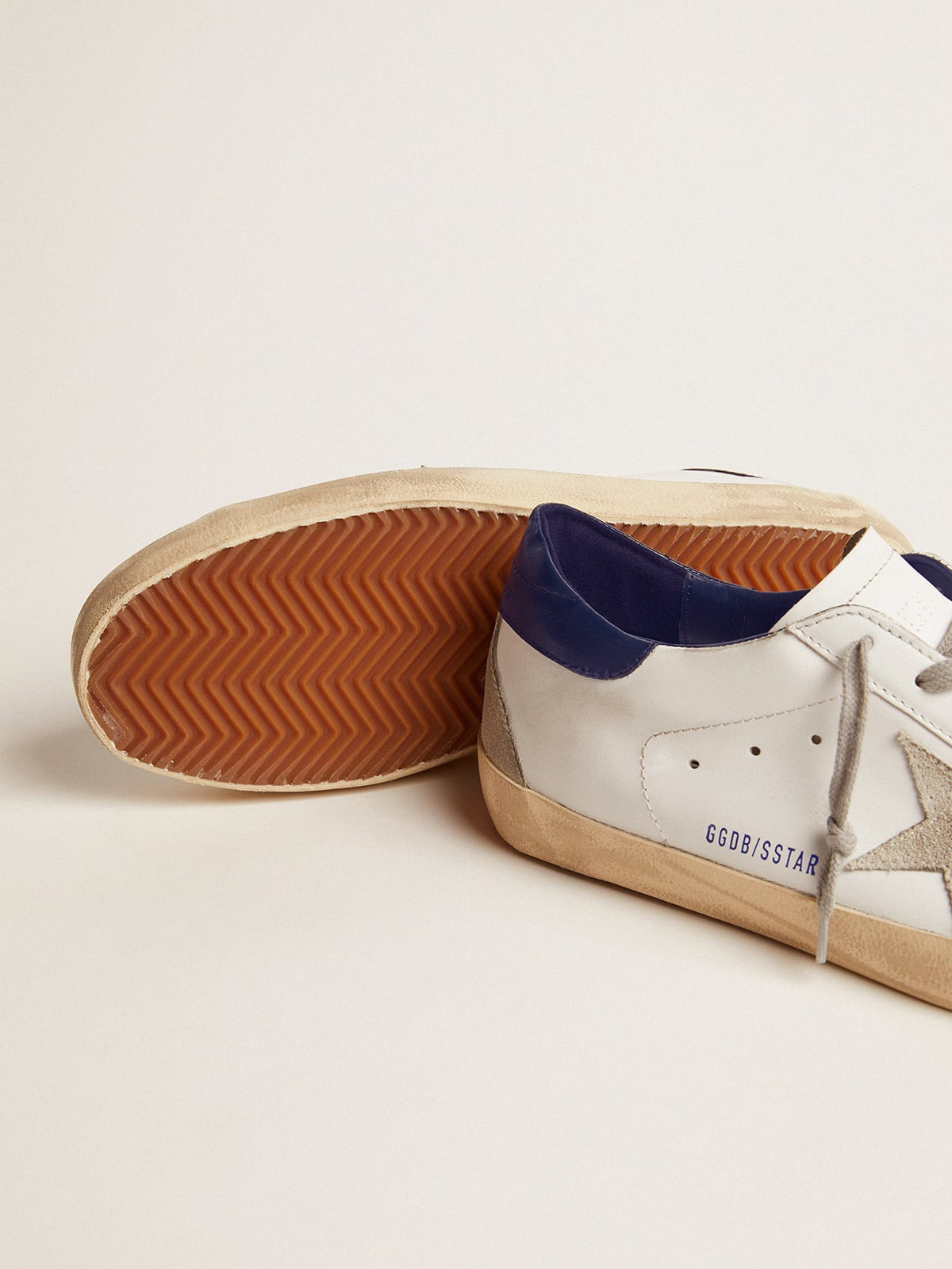 Men's Super-Star with suede star and blue heel tab - 4