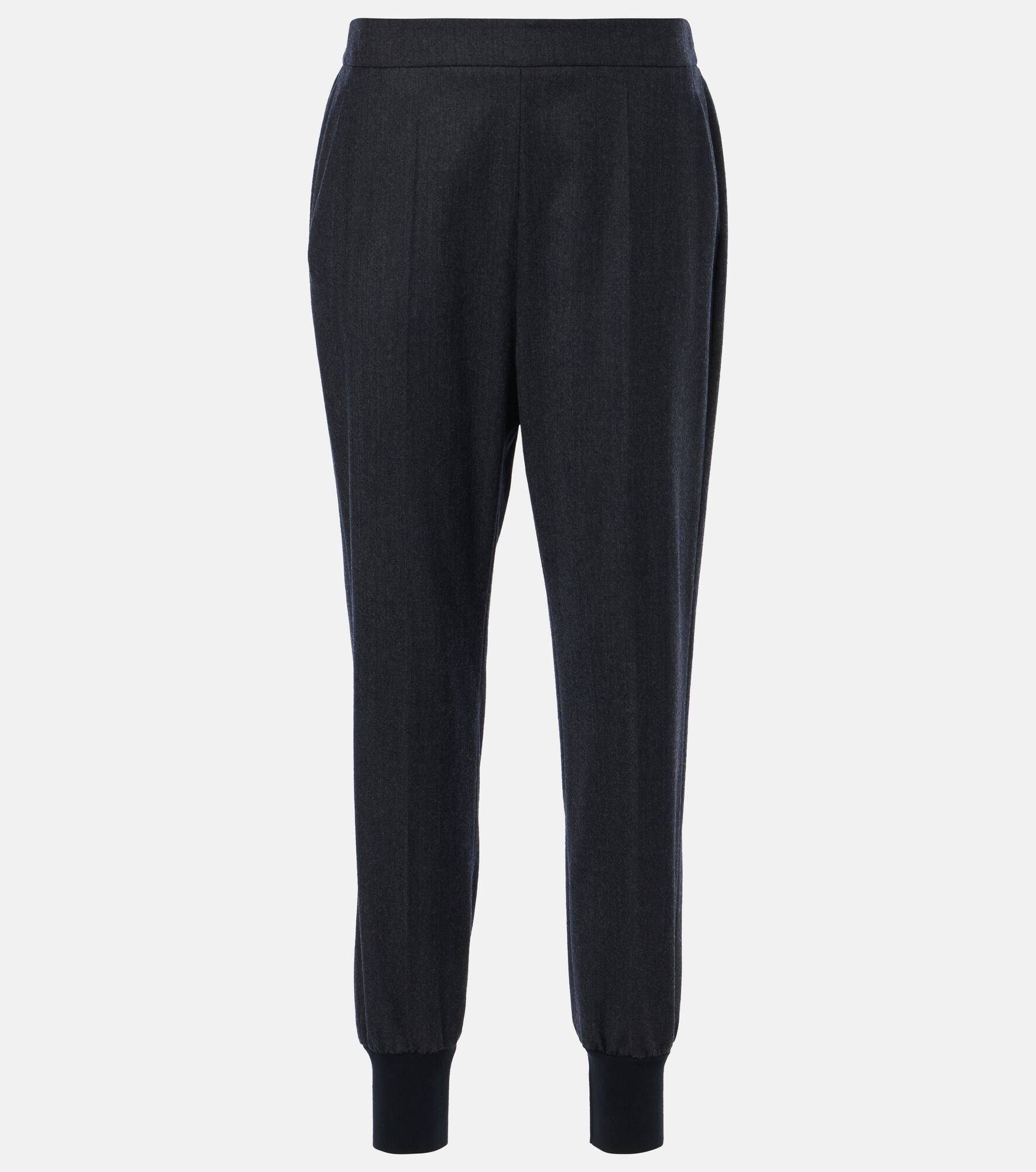 Wool flannel sweatpants - 1