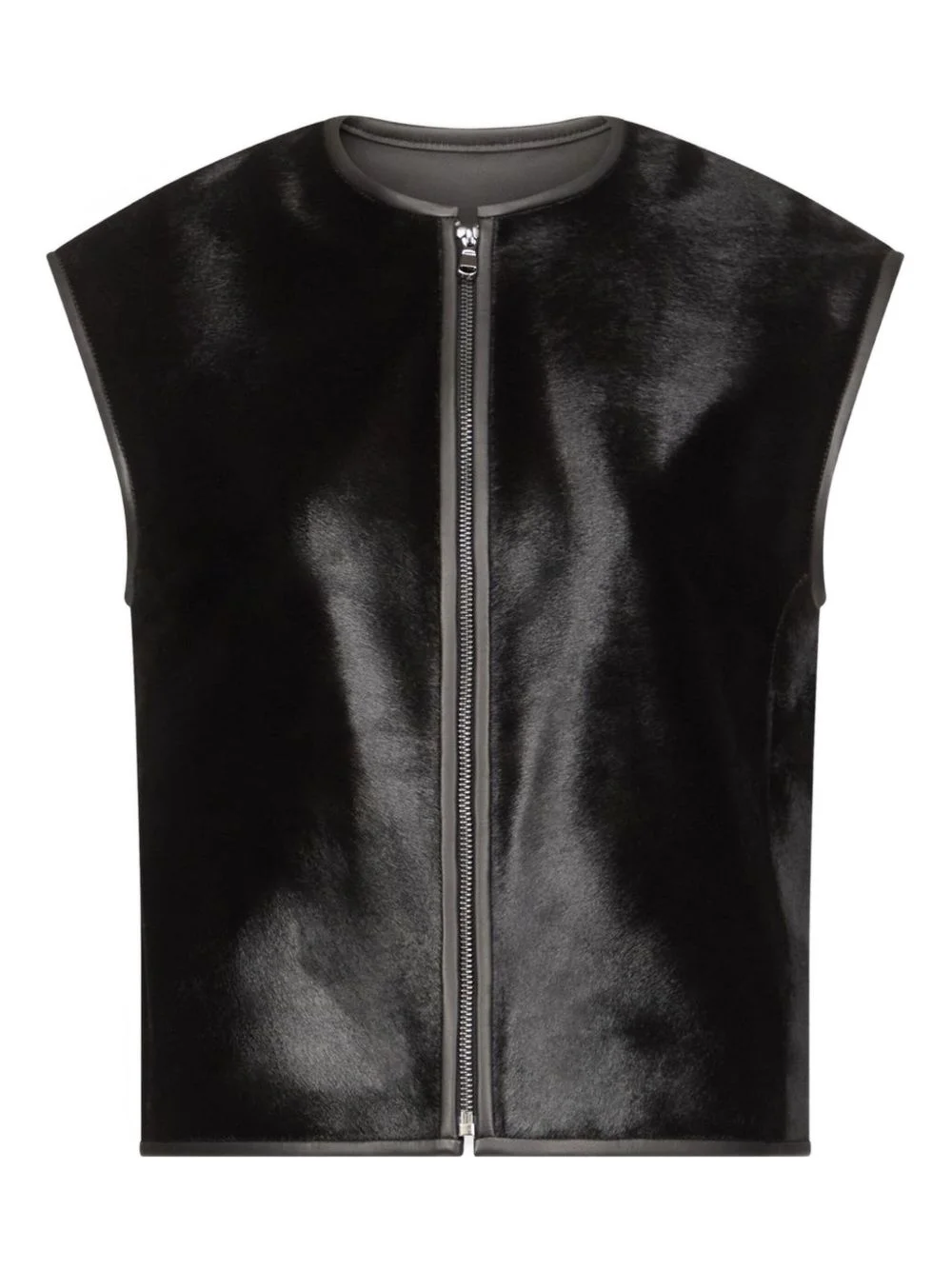 AMPAS pony-effect leather vest - 1
