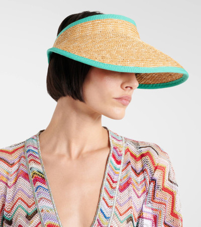 Missoni Crochet straw visor outlook