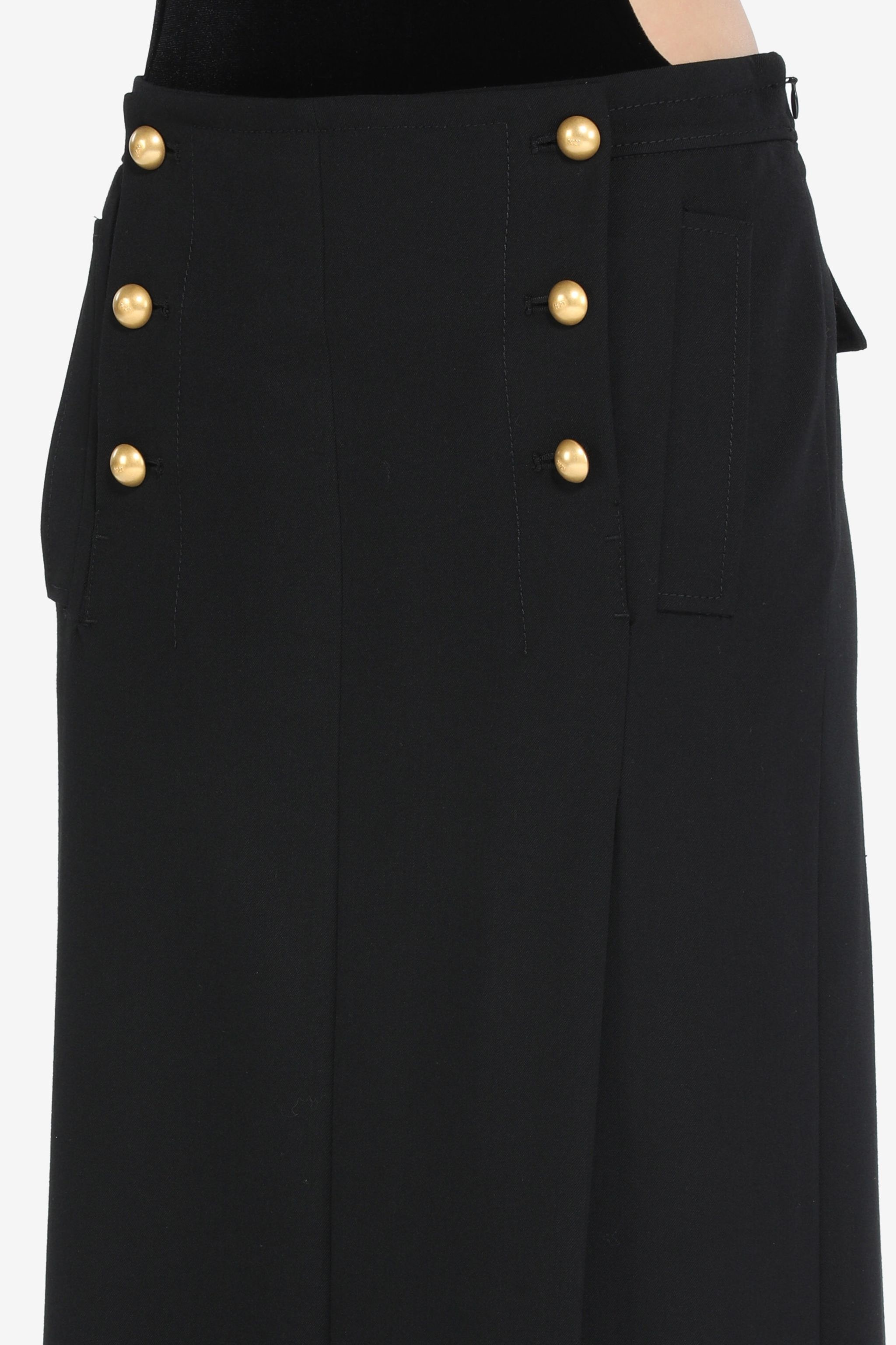 BUTTON-EMBELLISHED MAXI SKIRT - 5