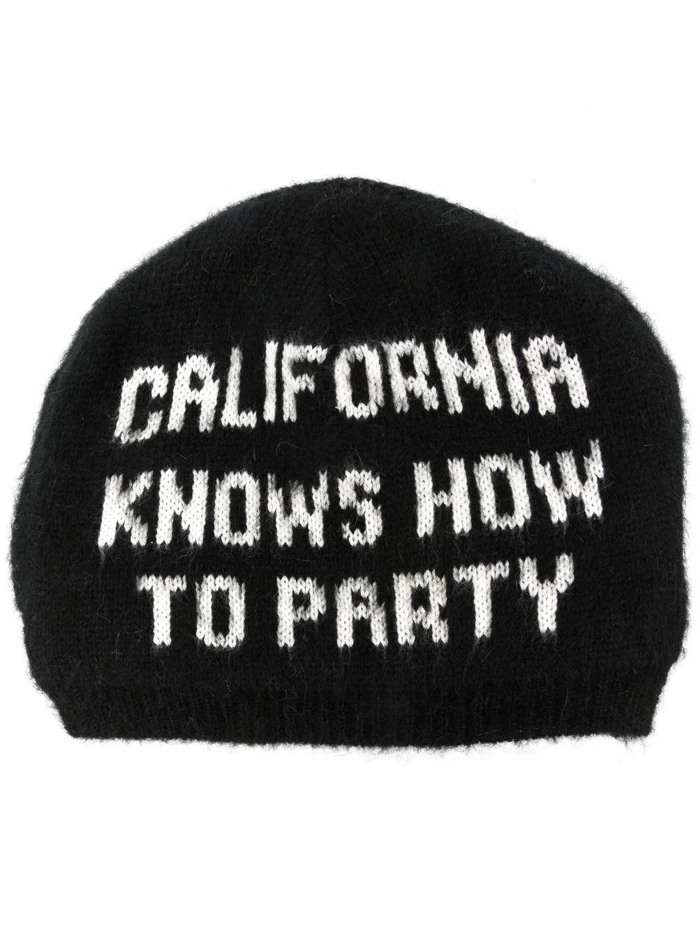 slogan intarsia beanie - 1