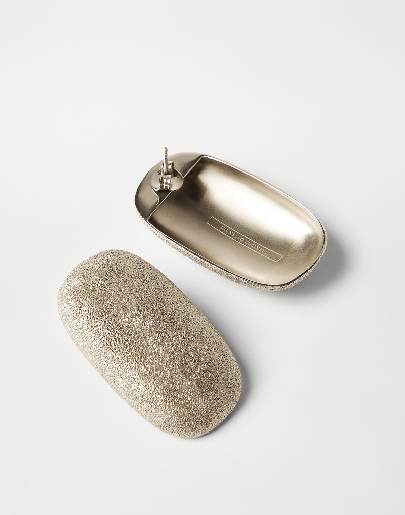 Brunello Cucinelli Sterling Silver shimmer earrings outlook