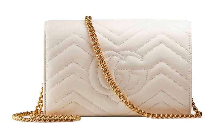 (WMNS) Gucci Marmont Series Single Shoulder Bag mini White 474575-DTD1T-9022 - 2