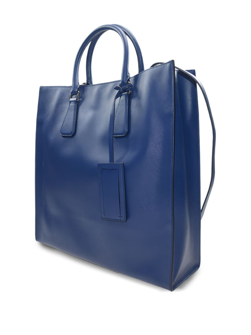 leather top-handle tote bag 3