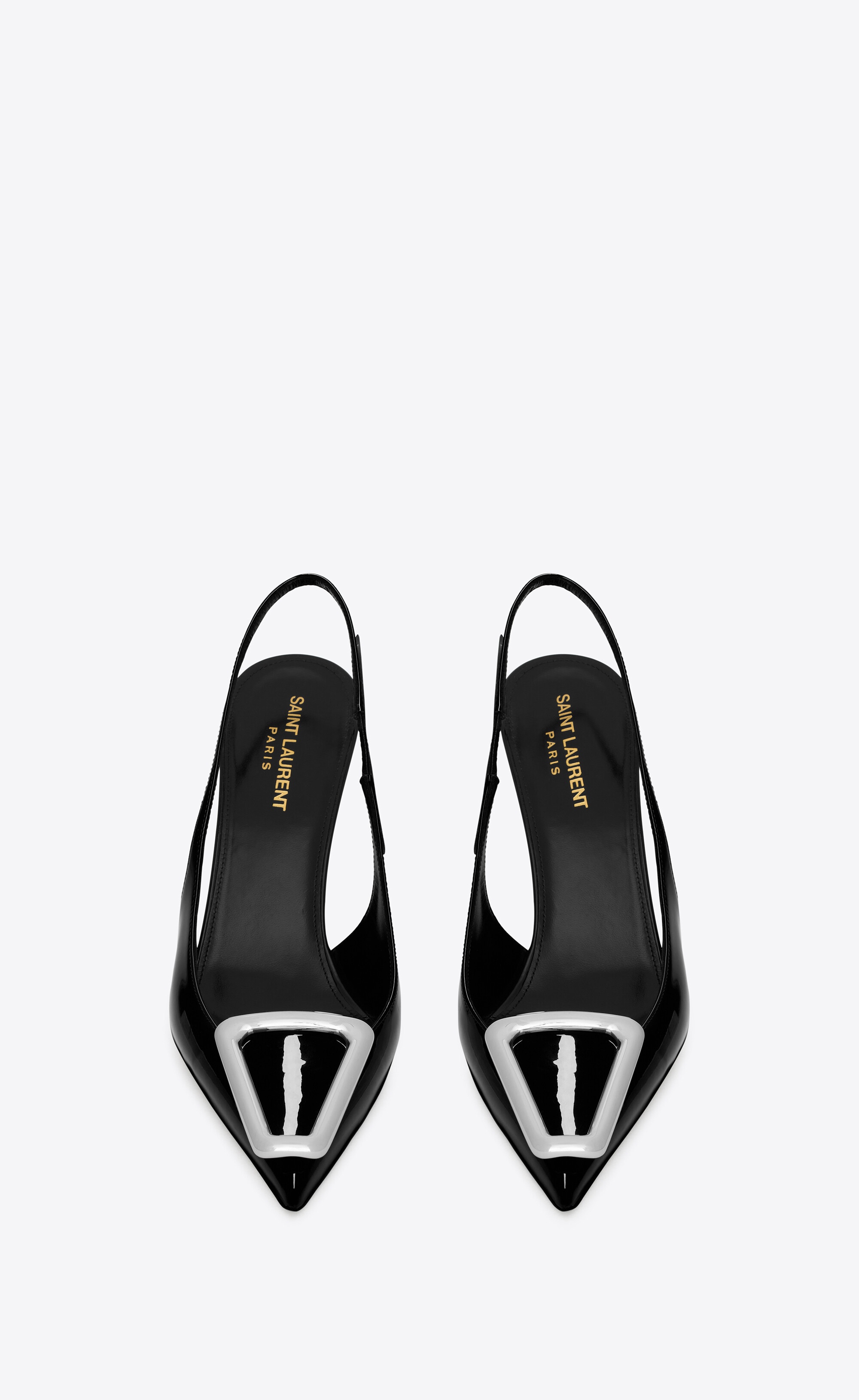 pulp slingback pumps in patent leather