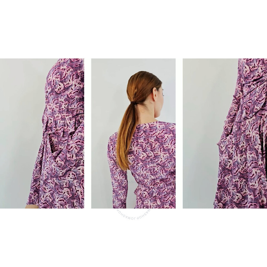Isabel Marant Ladies Pink Usmara Printed Silk Dress - 3