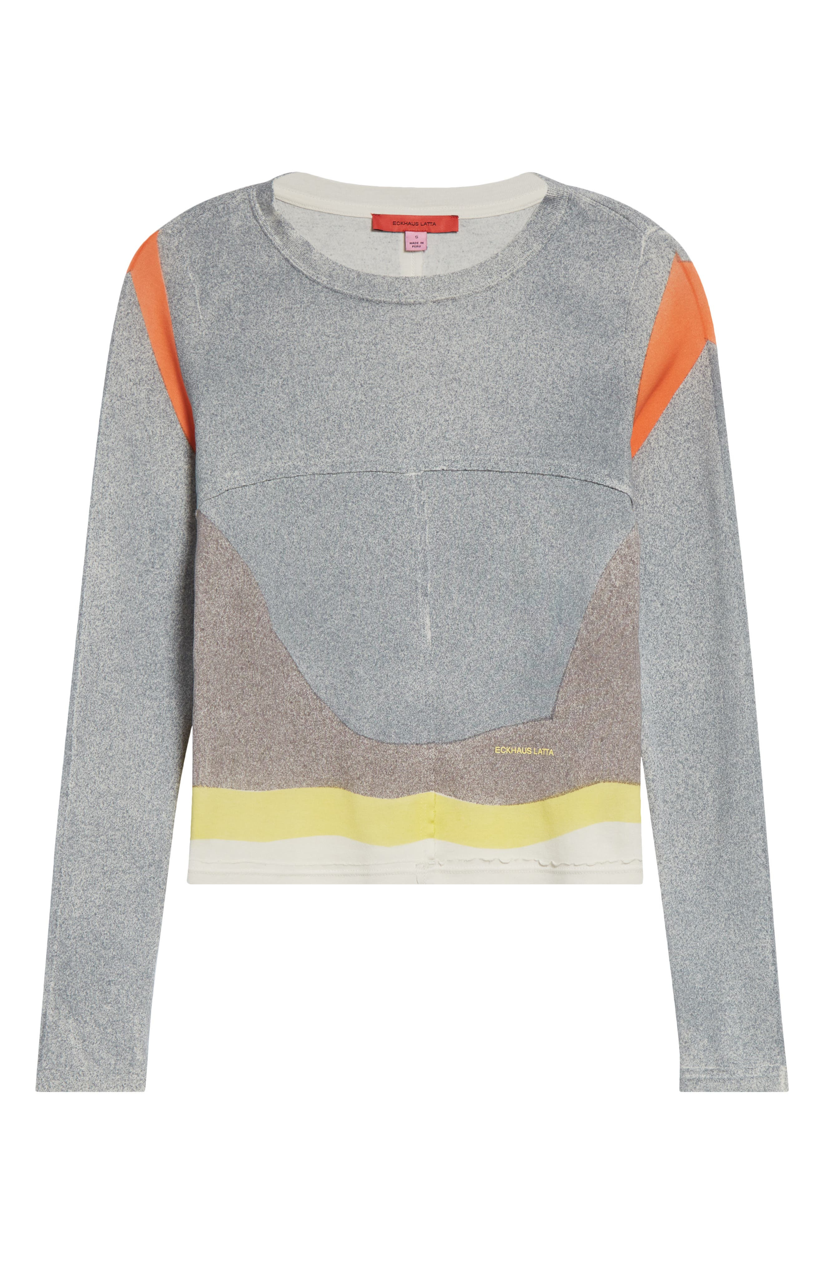 Eckhaus Latta Lapped Colorblock Cotton Baby Tee in Valley at Nordstrom - 6