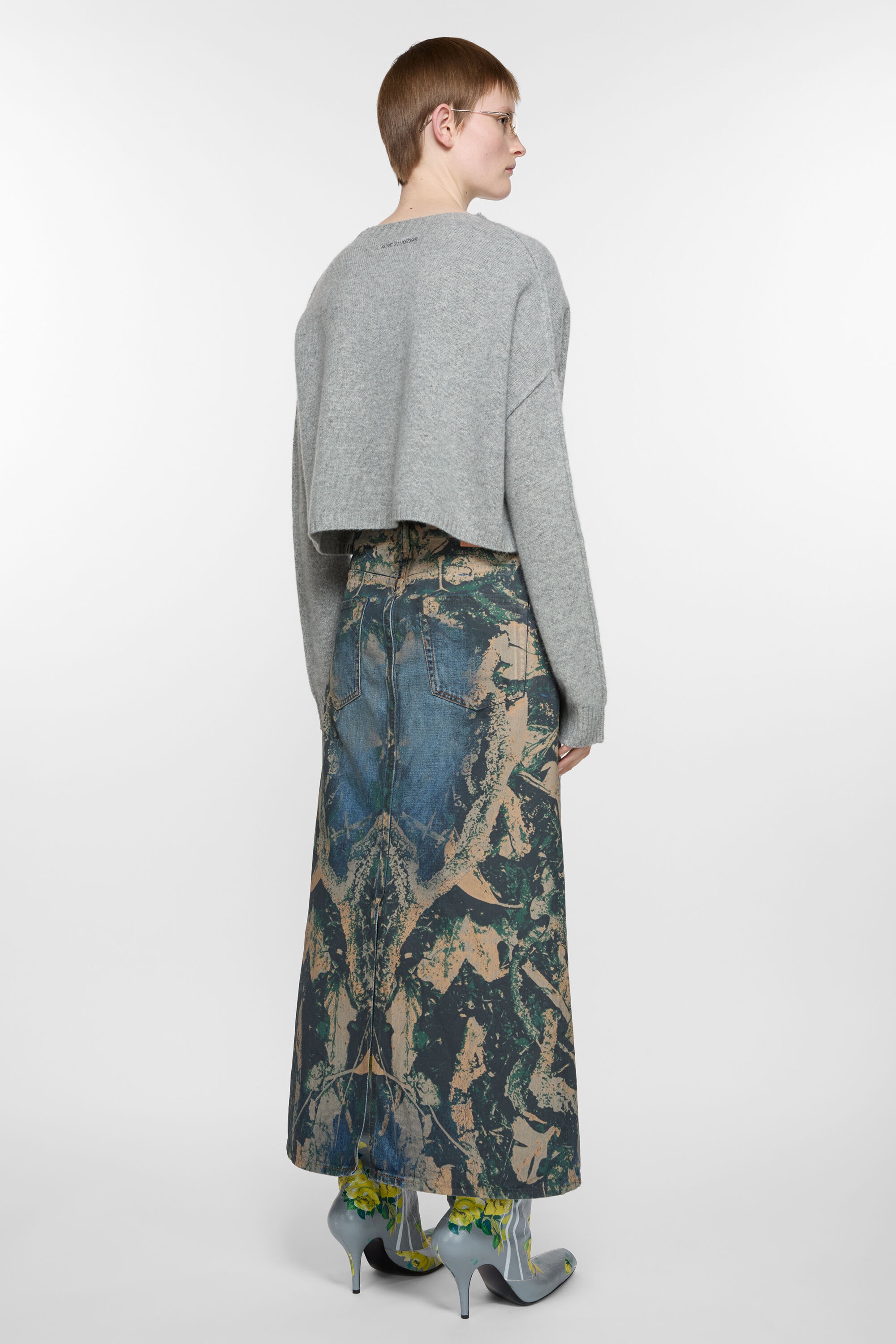 Denim skirt - Brown - 3