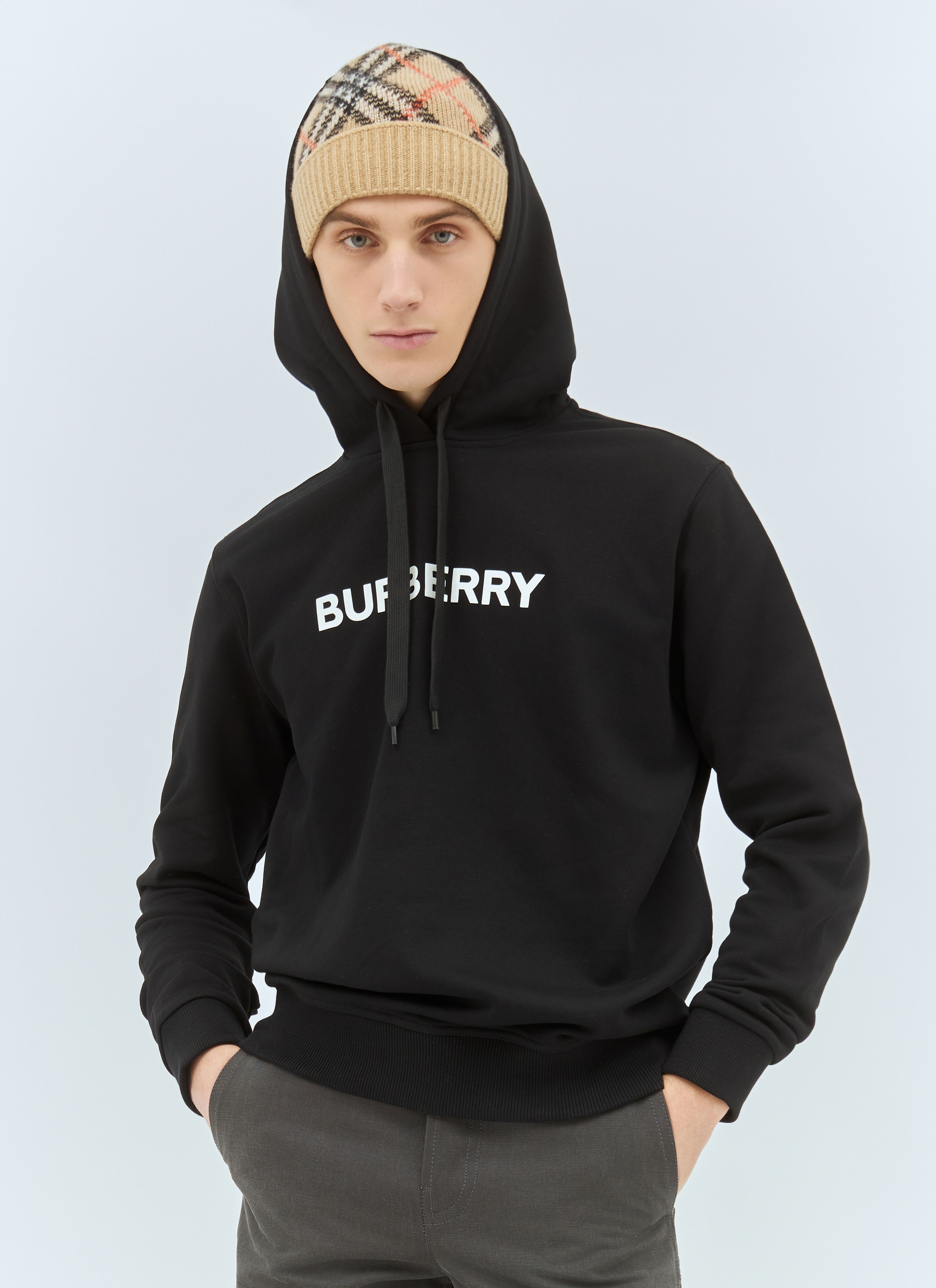 Burberry Check Cashmere Beanie Hat | lncc | REVERSIBLE