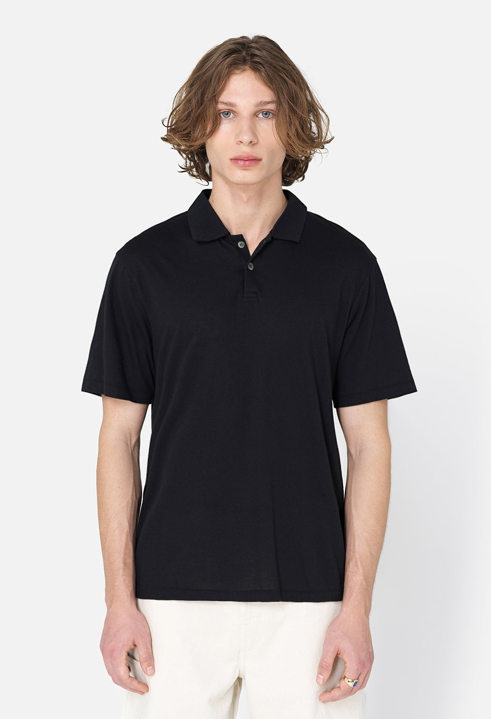 COTTON CASHMERE POLO - 2