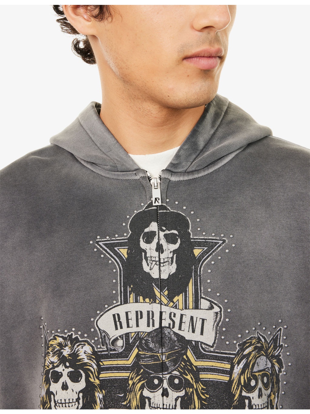 Represent x Guns N' Roses Exclusive Tour Zip Cotton-Jersey Hoody - 5