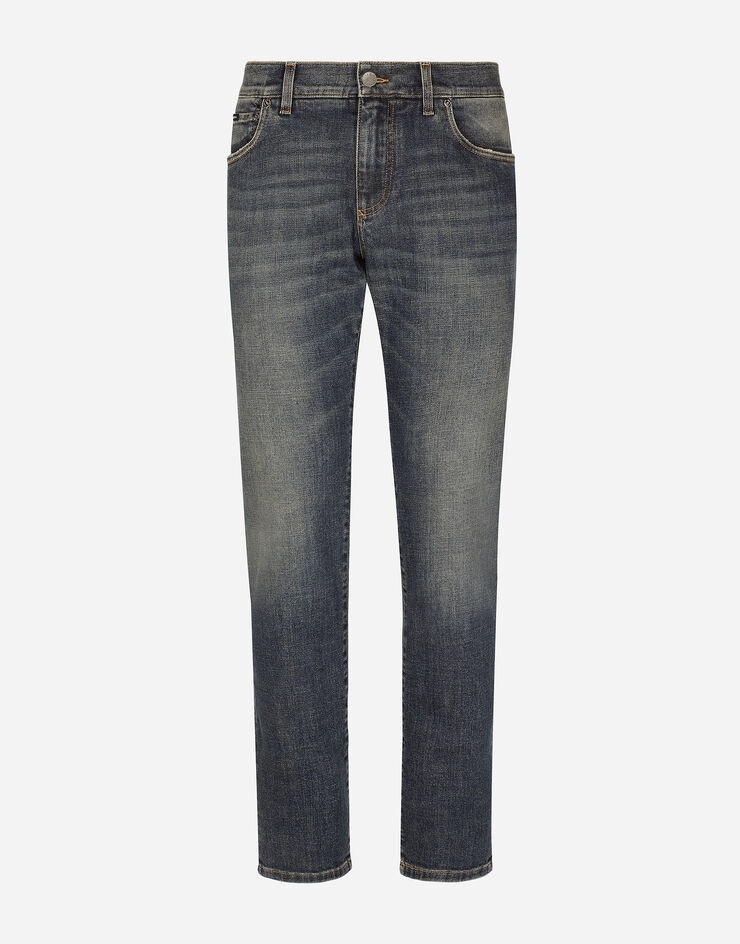 Light blue wash skinny stretch jeans - 3